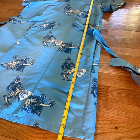 Vintage Blue Tropical Women’s Large 12 Dress Luau From Hilton Hawaiian Village. - Picture 10 of 13